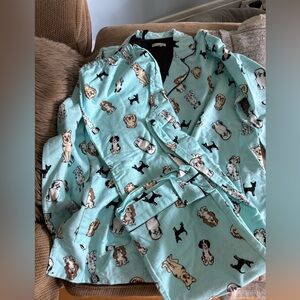 PJ Salvage NWT women's flannel pajamas with dog print